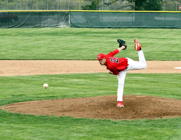 Chris Ward was named First Team All-OCCAC in his first year with the Express after transferring in from Cleveland State. He struck out 44 in 33.2 innings of OCCAC play. Photo courtesy of Cherie Guthrie/Owens Sports Information