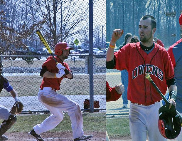 Ryan Horvath went 5-for-7 in today's doubleheader with two runs and two RBIs. Photos by Dave Harrand/Owens Sports Information
