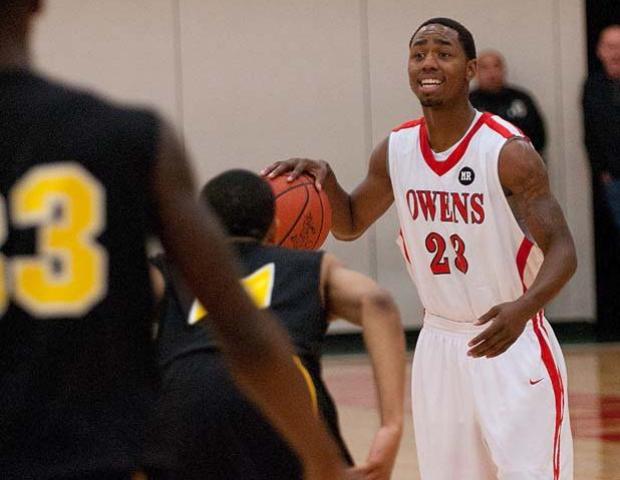 Express freshman point guard Jeff Burroughs helped engineer the upset of No. 4 Columbus State on Jan. 7. Photo courtesy of Seth Foley