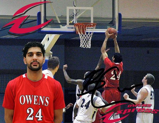 Bik Gill snatches a rebound against Edison Community College last week. Photo by Geoff Roberts/Owens Sports Information