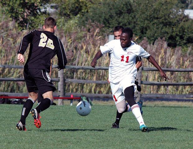 Glenroy Miller, pictured here against Jackson Community College last season, signed with West Virginia Tech University. Photo by Nicholas Huenefeld/Owens Sports Information