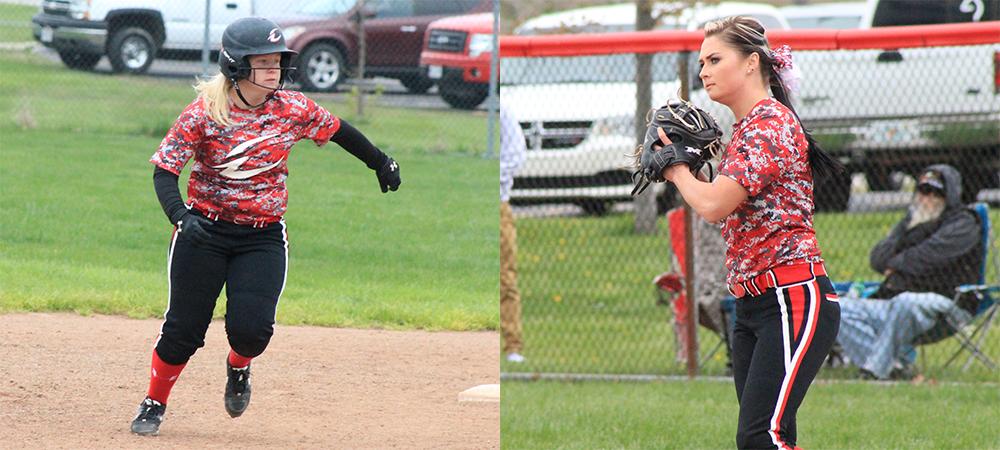 Jordan Hanf and Lindsey Wiggins (L to R) will look to help the Owens softball team capture its second straight Region XII championship this week. Photos by Nicholas Huenefeld/Owens Sports Information