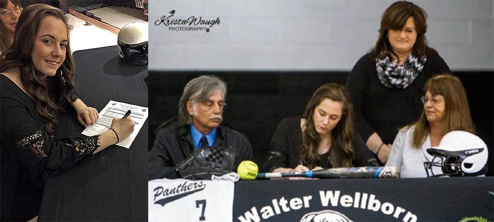 Mikayla Ludwig signs with Owens softball. Photos provided to Owens Sports Information