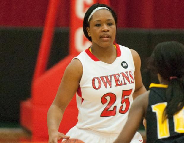 Aja Hall, pictured here against Mott earlier this season, has been named the OCCAC Player of the Week. Photo by Seth Foley