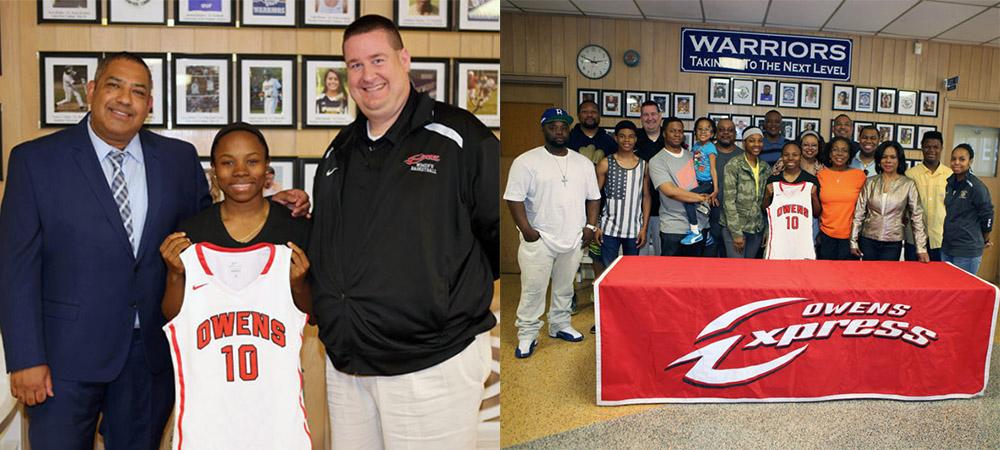 Brenda Pennington signs with Owens. Photos by CR Publications