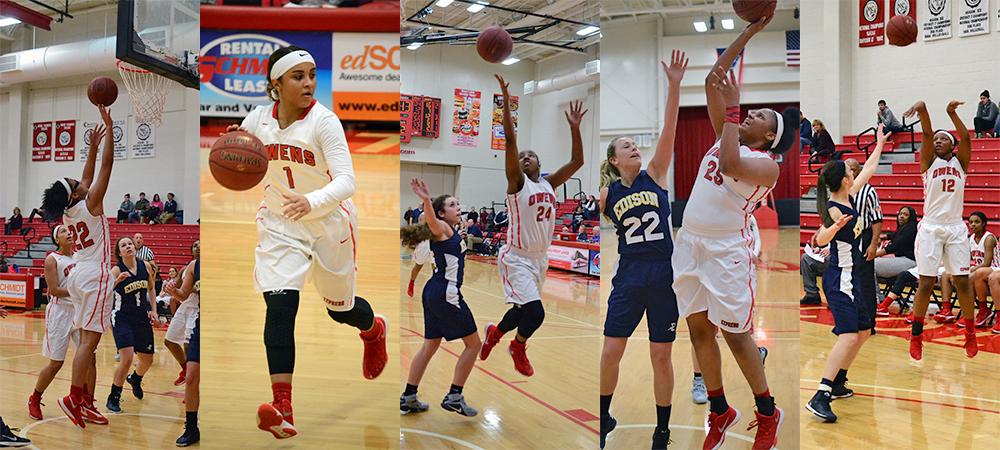 L to R are: Reese, Williams, Bethea, Ingram and Reynolds. Photos by Amanda Aylwin/Owens Sports Information