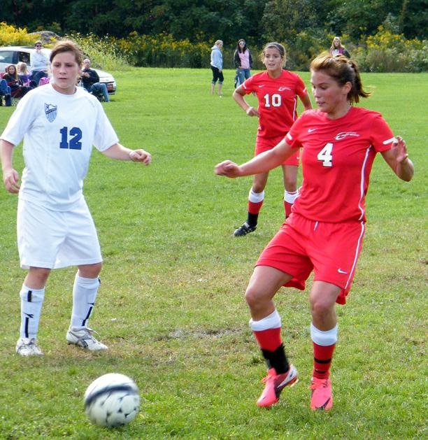 Marissa Szabo looks to put one in the net. Photo by Nicholas Huenefeld